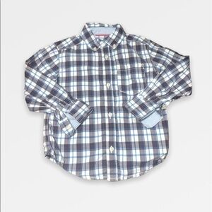 Toddler Long Sleeve Checkered Button Down  Shirt